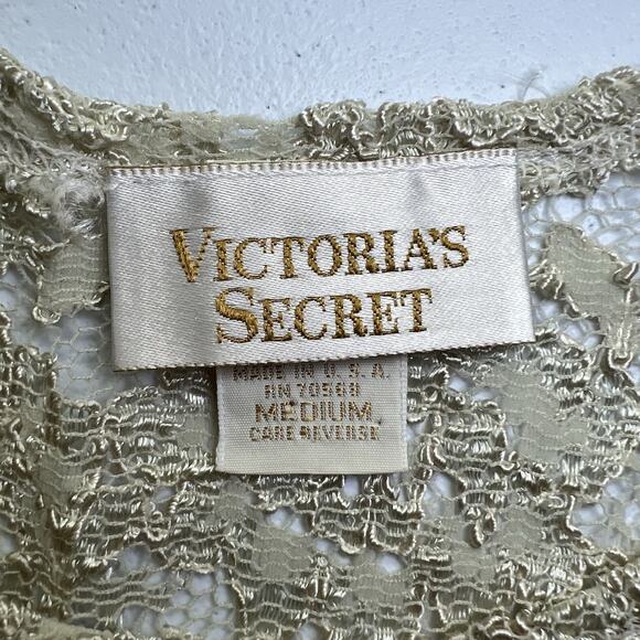 Victoria’s Secret Floral Lace Tank Top Size Medium Vintage Made In USA - Picture 3 of 7